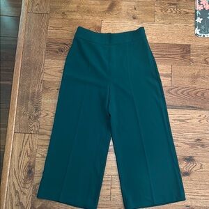 Zara Dark Green Wide-Leg Pants